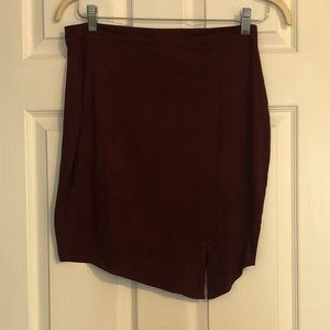 Burgundy Velvet Skirt